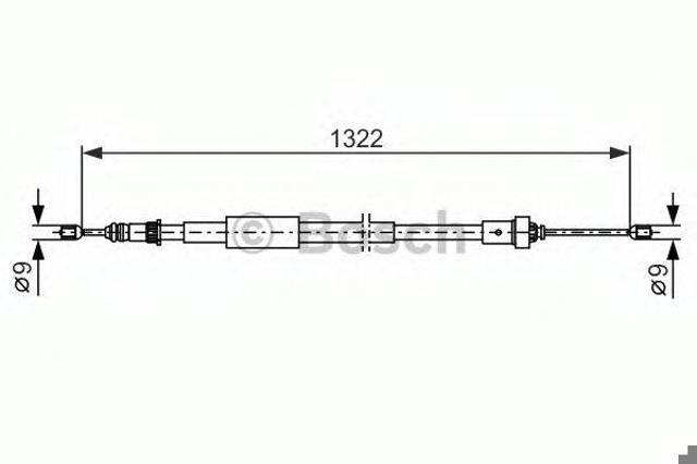Трос ручного тормоза задний 1987482385 BOSCH