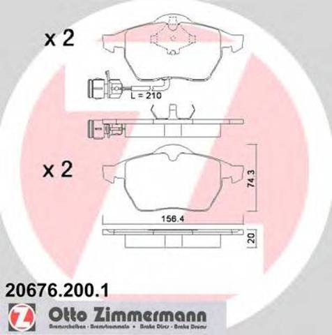 Тормозные колодки 206762001 ZIMMERMANN