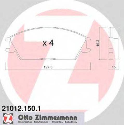 Колодки тормозные 210121501 ZIMMERMANN