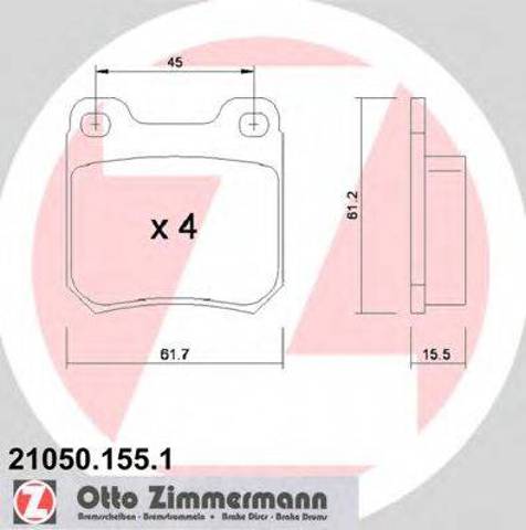 Колодки на тормоз задний дисковый 210501551 ZIMMERMANN