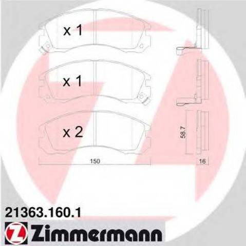 Колодки передние 213631601 ZIMMERMANN