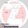 Тормозные колодки 214842051 ZIMMERMANN