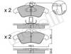 Колодки тормозные 2202561 METELLI