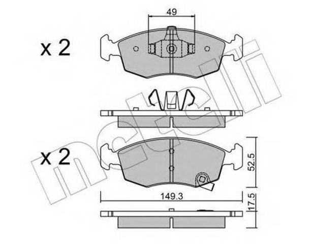 Колодки тормозные дисковые комплект 2202745 METELLI
