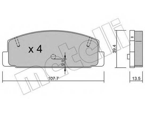 METELLI 2203021 Колодки тормозные задние дисковые в наличии Харьков