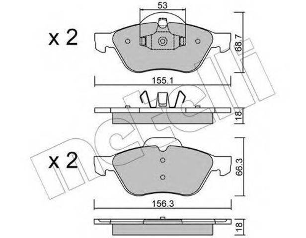Колодки 2203350 METELLI