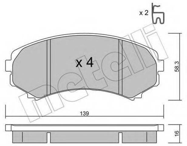 Колодки тормозные дисковые комплект 2203990 METELLI