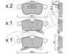 Колодки тормозные дисковые комплект 2205390 METELLI