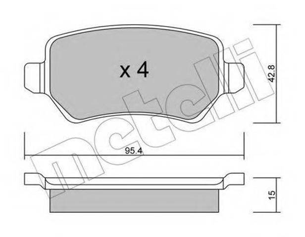 METELLI 2205421 Колодки тормозные задние дисковые в наличии Харьков