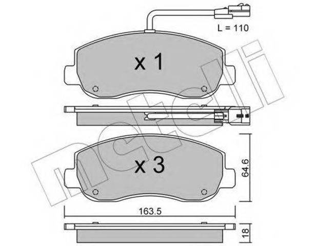 Тормозные колодки 2208980 METELLI