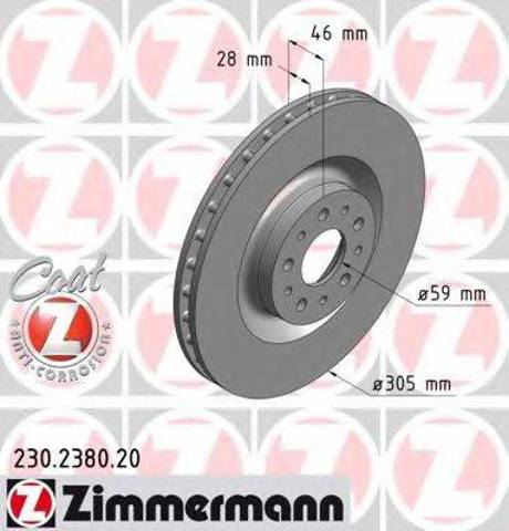 Тормоз дисковый передний 230238020 ZIMMERMANN