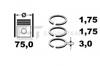 Кольца поршневые комплект на мотор, STD. 230402A900 HYUNDAI