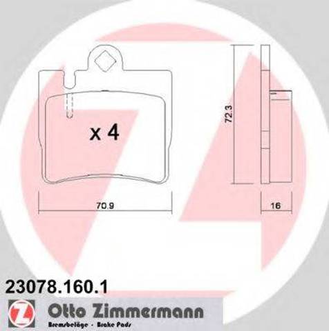 Задние колодки 230781601 ZIMMERMANN