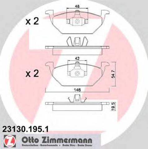 Тормозные колодки 231301951 ZIMMERMANN