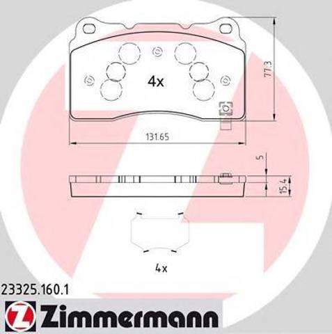 Колодки тормозные передние дисковые 233251601 ZIMMERMANN