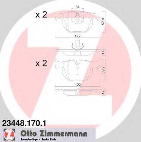 Задние дисковые колодки 234481701 ZIMMERMANN