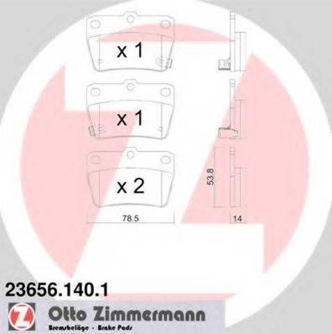 Задние колодки 236561401 ZIMMERMANN