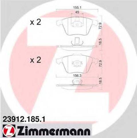 Колодки тормозные 239121851 ZIMMERMANN