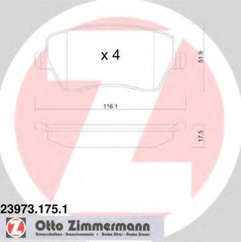 Колодки передние 239731751 ZIMMERMANN
