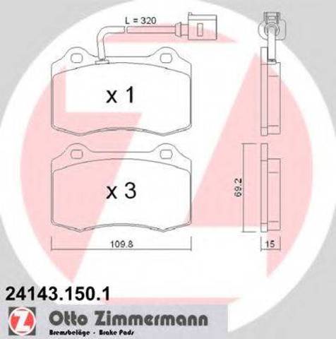 Тормозные колодки 241431501 ZIMMERMANN