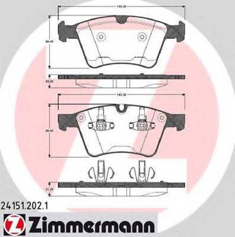 Передние тормозные колодки 241512021 ZIMMERMANN