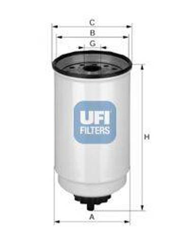 2437100 UFI Топливный фильтр купить в Чернигов