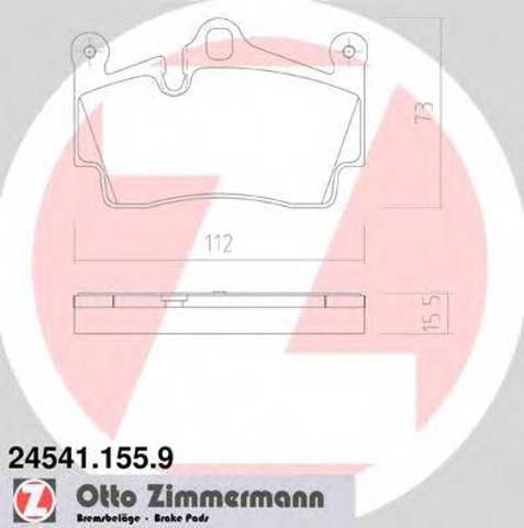 Колодки на тормоз задний дисковый 245411559 ZIMMERMANN