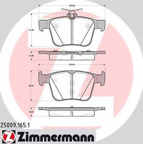 Задние тормозные колодки 250091651 ZIMMERMANN