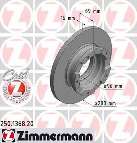 Задний тормозной диск 250136820 ZIMMERMANN
