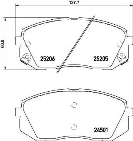 Тормозные колодки 2520501 TEXTAR