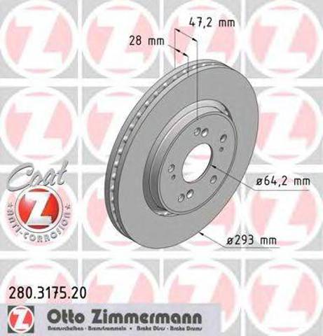 Ротор тормозной 280317520 ZIMMERMANN