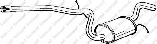 Глушитель центральный 281453 BOSAL