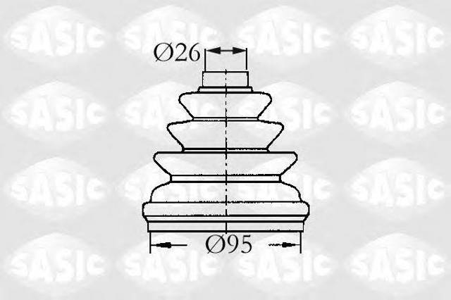 SASIC 2933953 Пыльник ШРУСа наружный в наличии Ровно