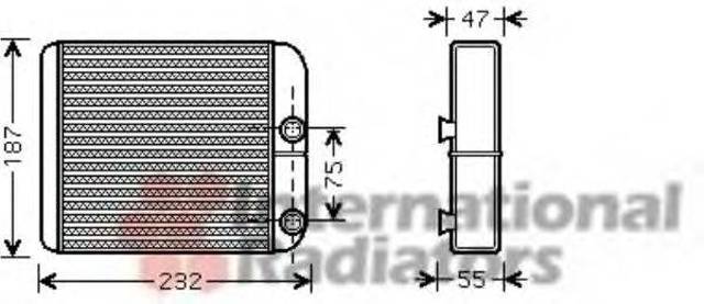 Радиатор отопителя салона 32006186 VAN WEZEL