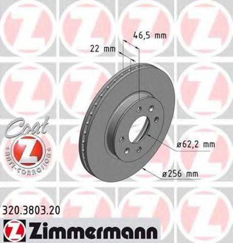 Передний тормозной диск 320380320 ZIMMERMANN