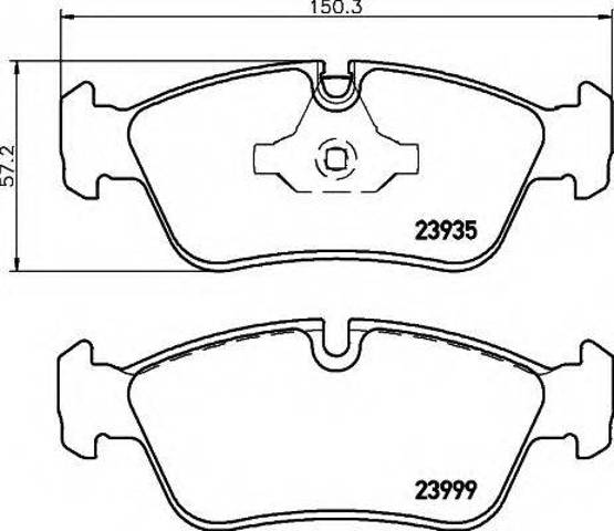 Колодки тормозные дисковые комплект 34116769951 BMW