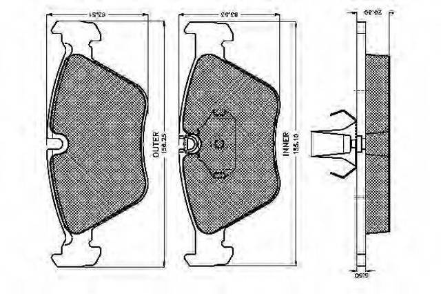 Колодки тормозные 34116779652 BMW