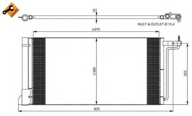 Конденсатор кондиционера 350051 NRF