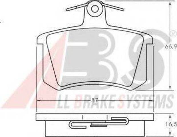 ABS 36818 Колодки тормозные задние дисковые в наличии Киев