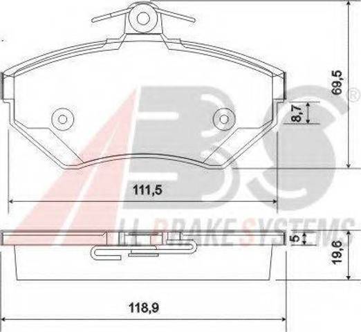 Тормозные колодки 37010 ABS