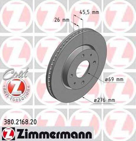 Ротор тормозной 380216820 ZIMMERMANN