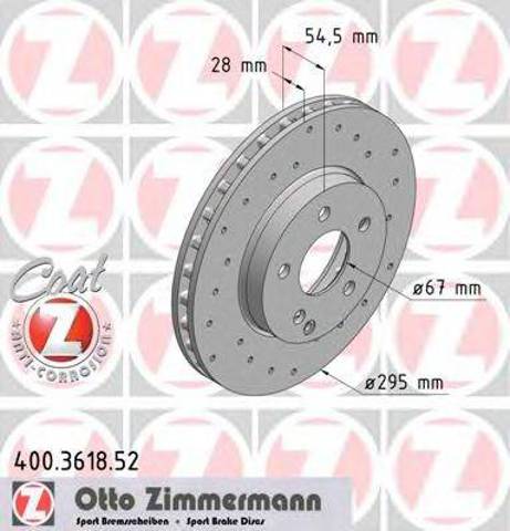 Тормоз дисковый передний 400361852 ZIMMERMANN