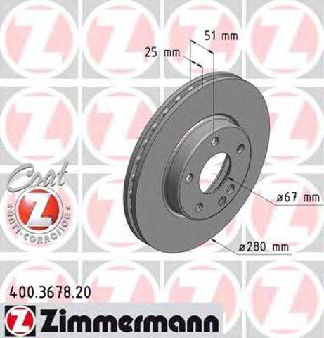 Тормоз дисковый передний 400367820 ZIMMERMANN