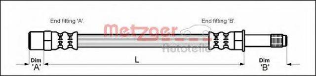 METZGER 4110579 Шланг тормозной передний в наличии Одесса