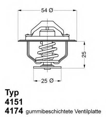 Термостат впускного коллектора 417482D WAHLER