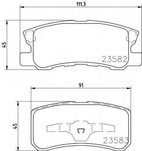 Задние колодки 425448 PEUGEOT