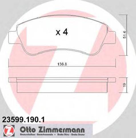 Колодки передние 425475 PEUGEOT