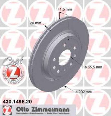 Дисковый тормоз 430149620 ZIMMERMANN