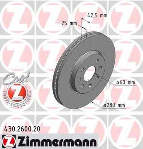Тормоз дисковый передний 430260020 ZIMMERMANN