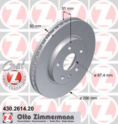 Передний тормозной диск 430261420 ZIMMERMANN